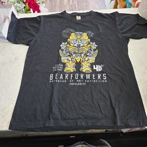 Bearformers Graphic Tee - Black and Yellow Short Sleeve Shirt